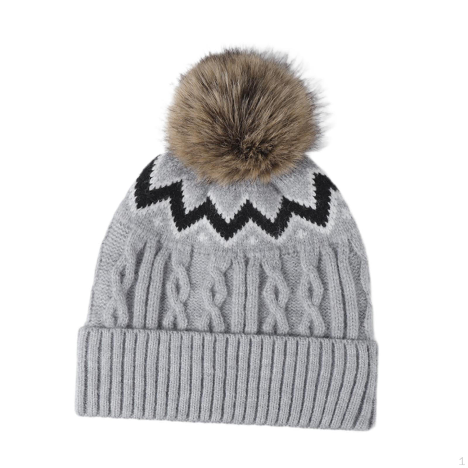 

Beanie Hat for Women with Pompom Travel and Outdoor Events сірий