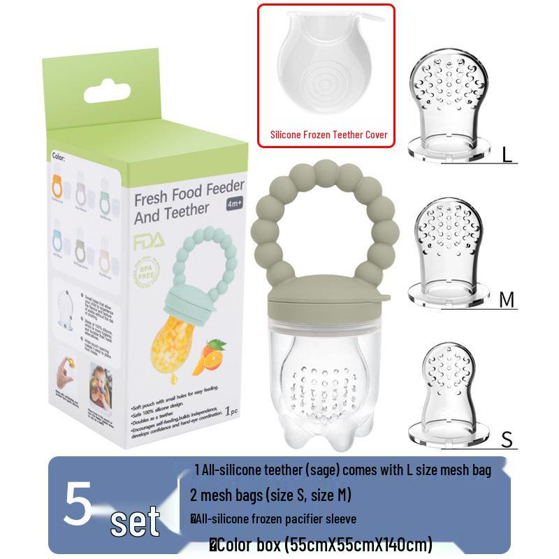 Silicone Baby Fruit and Vegetable Teether Pacifier Feeder