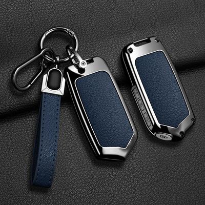 Aleación de Zinc Para Kia K900 Stinger 4 Botones Funda Carcasa Protectora para Mando a Distancia Inteligente Llavero Soporte Llavero Protector