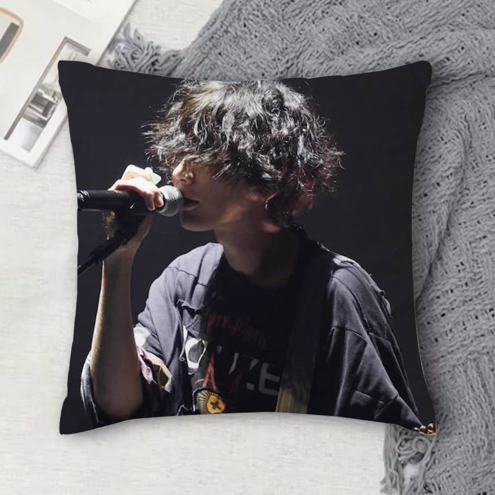 K-Kenshi Yonezu Double-Sided Printed Square Decorative Cushion Cover For Sofa Living Room Home Decor