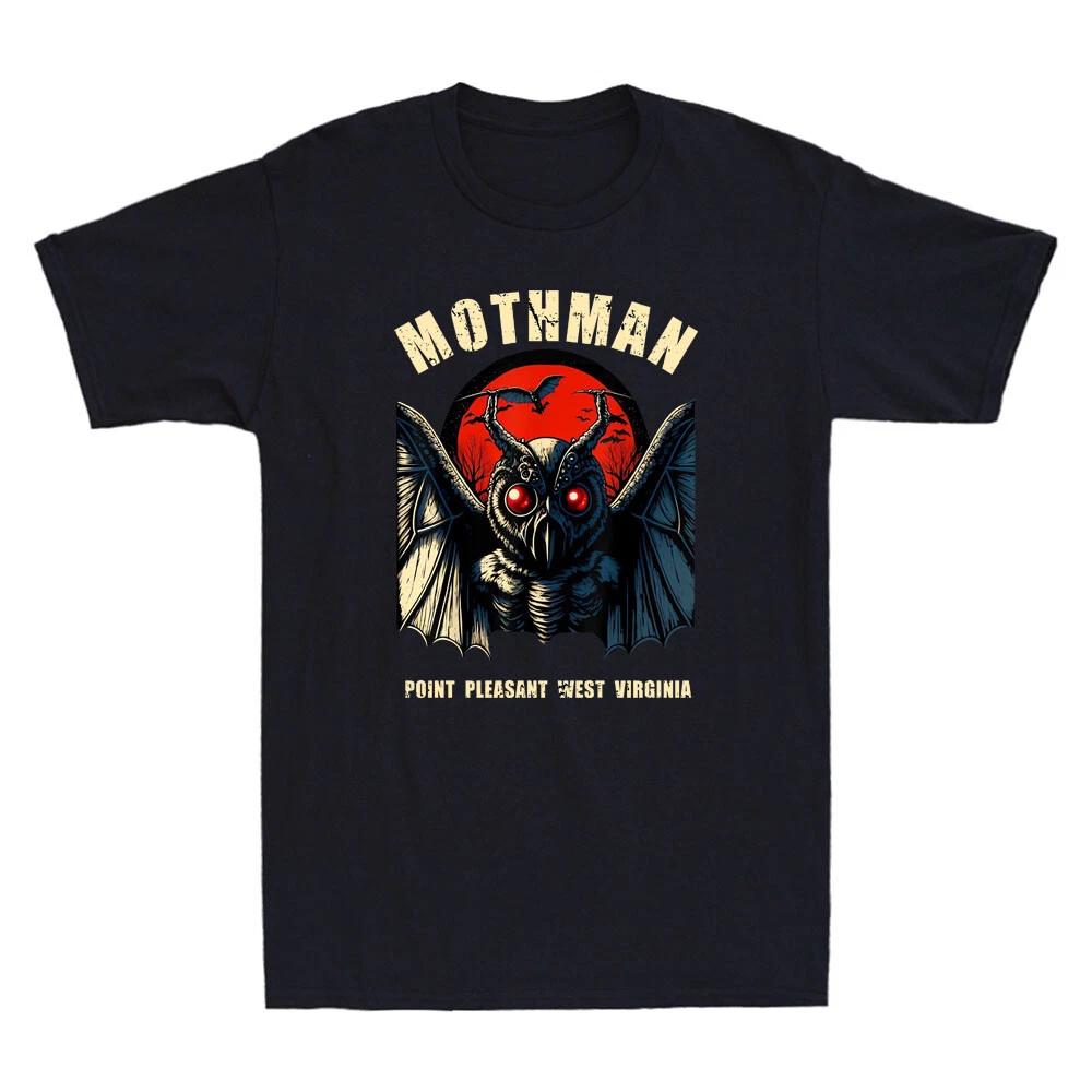 Mothman Point Pleasant West Virhinia Funny Cryptid Mothman Vintage Men s T-Shirt S