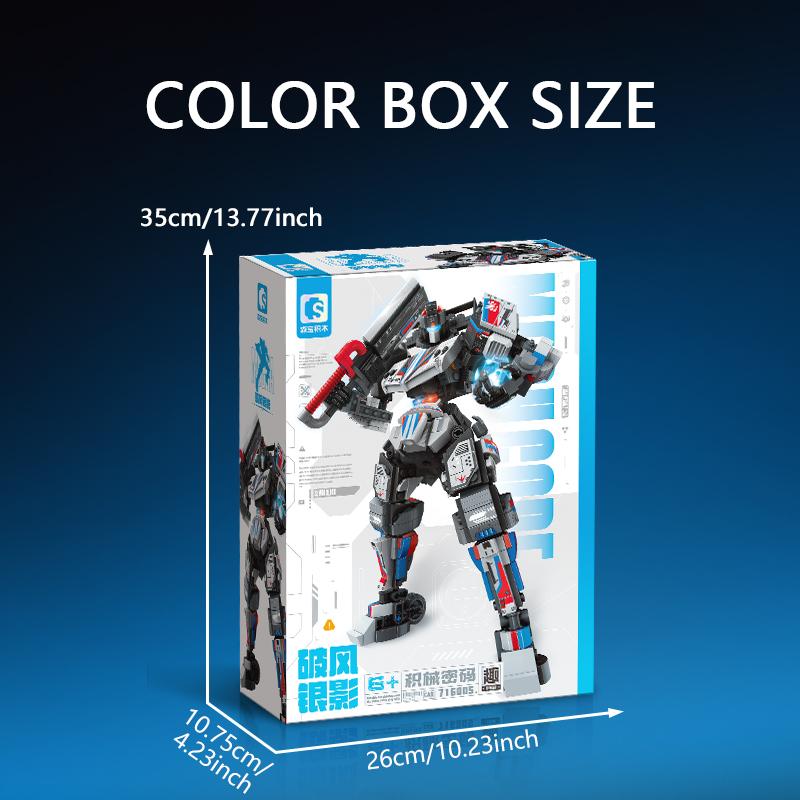 Non-Toxic Sembo Block Combined Transforming Mecha Robot Building Blocks Kits Moc Sports Car For Kids Toys Children Gifts Transforming Robot