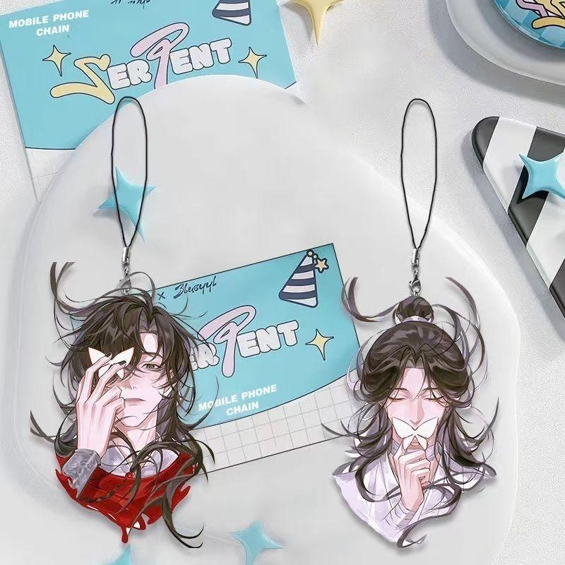 

Anime Tian Guan Ci Fu Heaven Official s Blessing Hua Cheng Xie Lian Cosplay Keychain Acrylic Keyring Phone Chain Accessory Gift