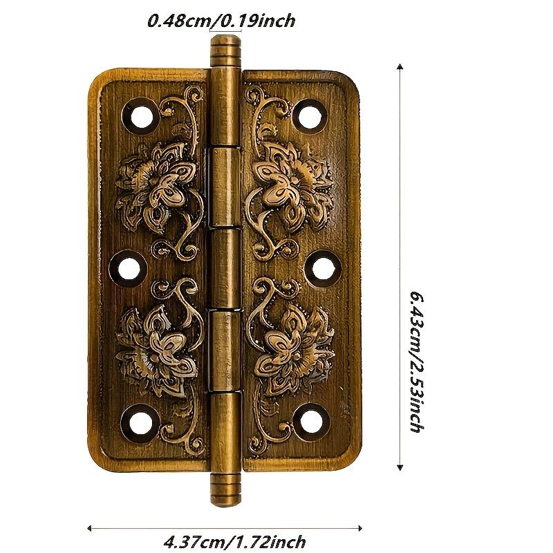 2 Pieces Thick Solid Brass Heavy-Duty Hinge for Furniture Butterfly H-Type Folding Hinges for Wardrobe & Cabinets Hardware