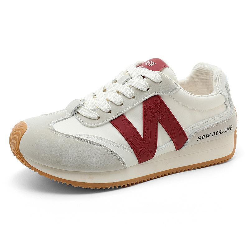 

JXBL060 new 2025 spring leather German training women s shoes soft-soled sports and leisure board shoes thick-soled comfortable and lightweight 35