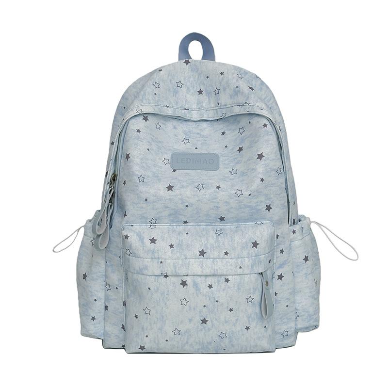 Schoolbag1011 New College Style Star Printing Student Schoolbag Junior High School Students High Value Backpack Large Capacity Backpack
