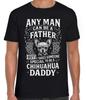 Chihuahua Daddy Father's Day Father Dog Animal Funny Black Gift Tee T Shirt 443