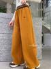 Girls' 2025 Wide-Leg Sweatpants with Velvet - Winter/Spring Sports Style