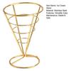 Ice Cream Cone Holders Stainless Steel French Fries Stands Food Cone Display Stand for Individual Waffle Pizza Charcuterie Restaurant Party Supplies