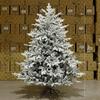 Pre-Lit Dense Christmas Tree with Snowfall Effect and Ornaments