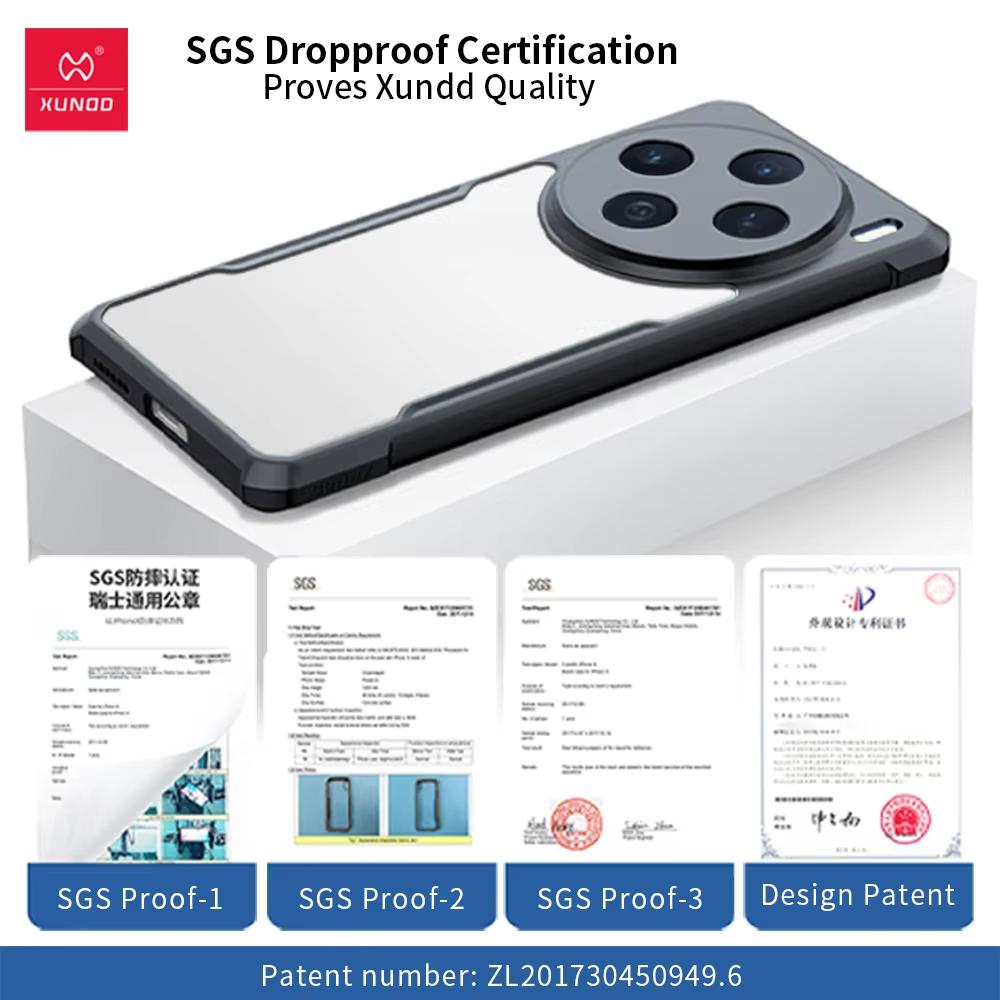 For Vivo X200 Ultra X200 Pro Case XUNDD Airbag Shockproof Bumper Protective Cases Transparent Phone Cover Luxury Casing