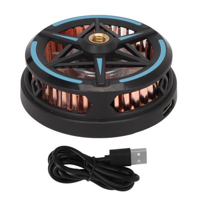 Black Portable Mobile Phone Radiator Intelligent Temperature Control Phone Radiator Fan for Gaming