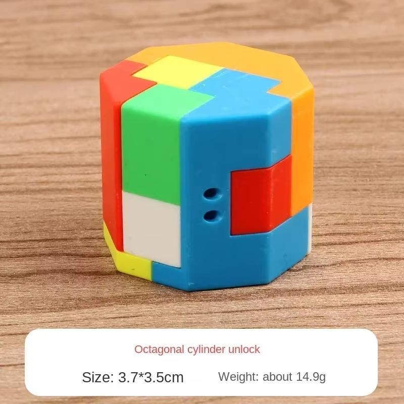 Puzzle 3D Luban Lock Keychain Brain Teaser Game Magic Cube Intellectual Children Educational Toys For Kids Adult Antistress