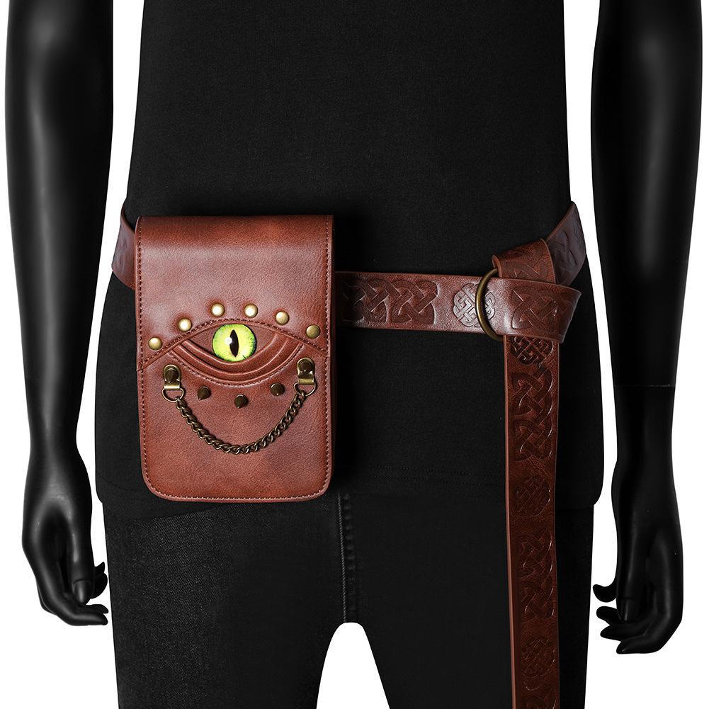 Retro Style Riveted Single-shoulder Crossbody Bag Made of PU Leather and A MINI Square Bag