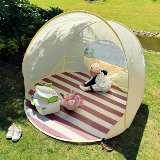 Pop-Up Beach Tent for 2-3 Person, UPF 50+ UV Sun Protection Outdoor Shade Tent, Portable Easy Setup Sun Shelter Tent with Carry Bag, Tent Stake