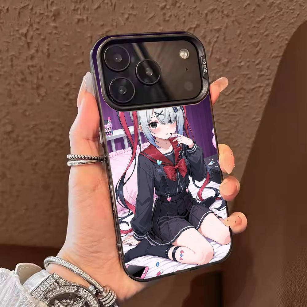 Needy G-Girl Anime Overdoses Phone Case For iPhone 17,16,15,14,13,12,11,Pro Max,Plus Candy Silver Cover