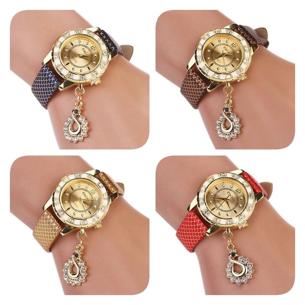 Elegant Kimseng Women's Quartz Watch With Swan Pendant Stylish Design And Unique Colors