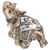 Elephant Statue Figurine Feng Shui Resin Animal Ornament Art Crafts Desktop DecorationGold S