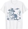 Vintage Funny 90s Western Cowboy Corgi Ufo T-Shirt Unisex T-Shirt