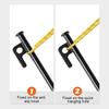 4/8Pcs 30cm Heavy Duty Steel Tent Stakes with 4/8 Ropes Camping Tent Pegs Tent Ground Stakes for Outdoor Camping Canopy