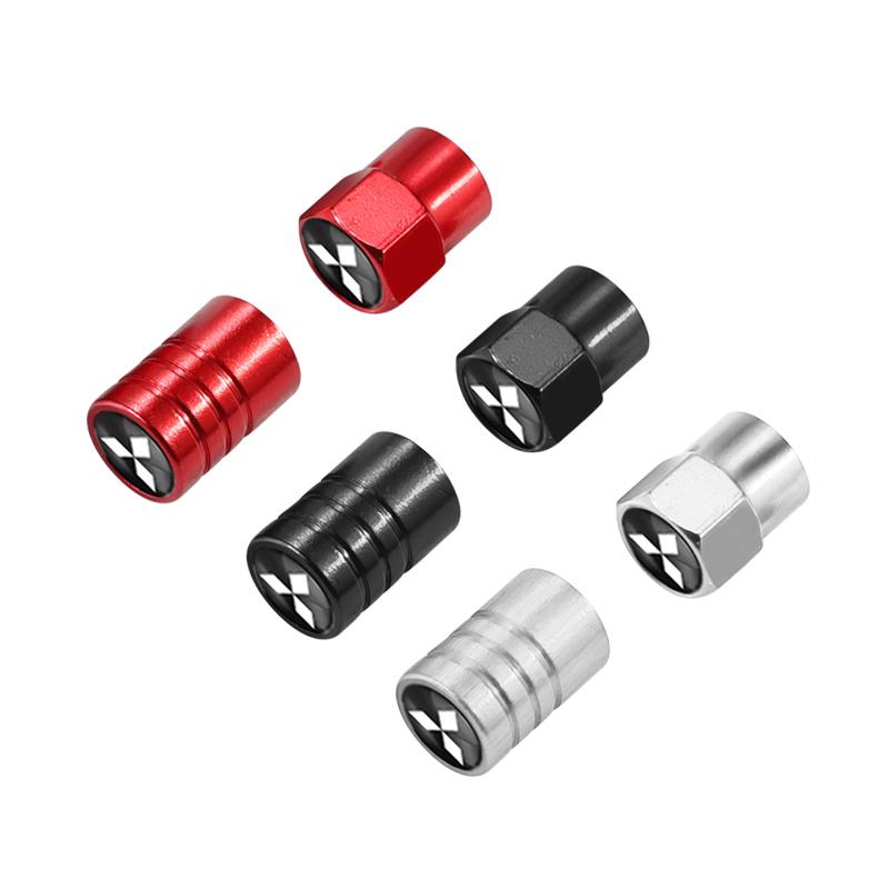 4Pcs Ralliart Aluminum Car Tire Wheel Valve Stem Cap For Mitsubishi ASX Lancer Pajero Outlander L200 EVO Galant Jinxuan