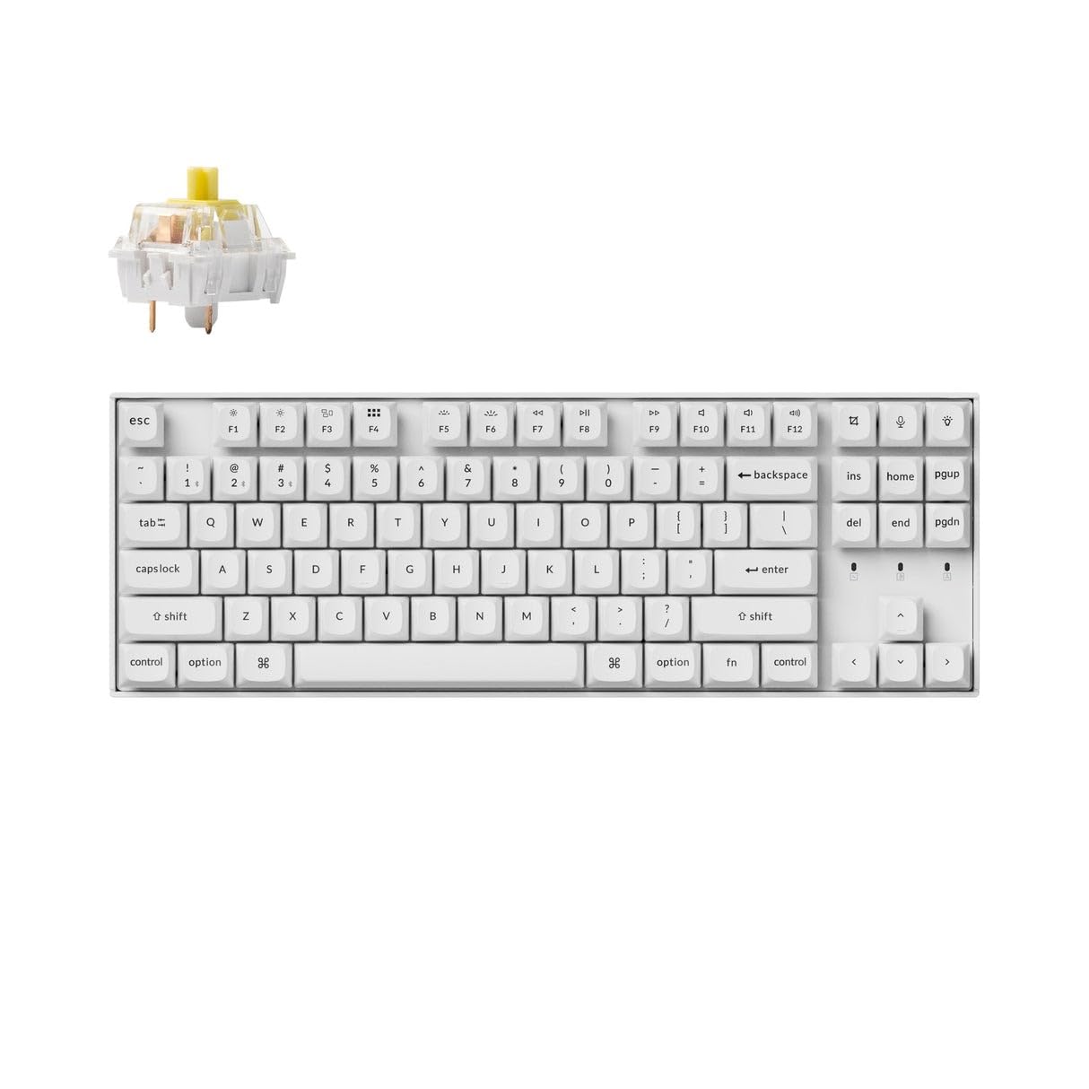 

K8 Pro Бездротова спеціальна механічна клавіатура White VIA LED Swap Compatible Keychron K Pro Mechanical and Bluetooth Wireless Windows Linux Compatible K