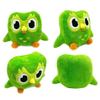 Grüne Duolingo Eule Plüschtier Duo Plüschtier von Duo der Eule Cartoon Anime Eule Puppe Weiches Stofftier Spielzeug Kinder Geburtstagsgeschenk