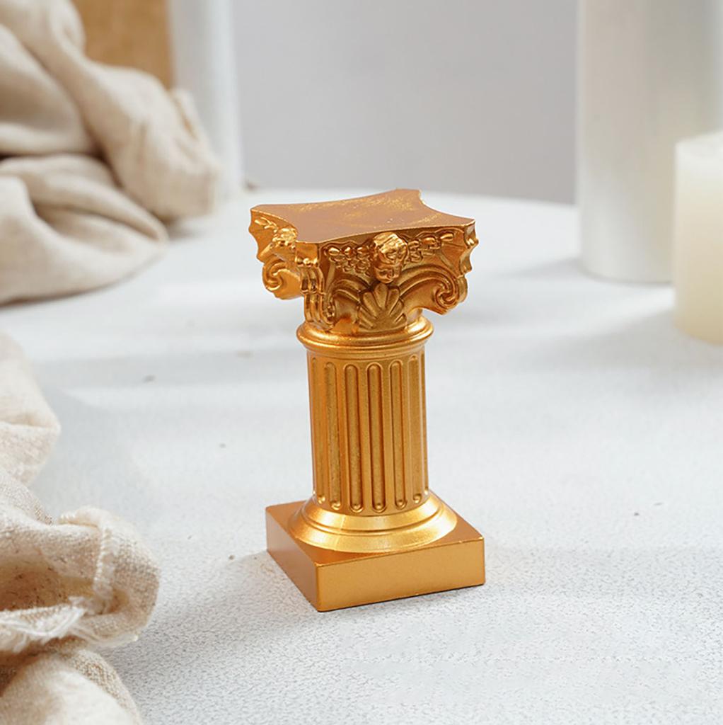 Doric Roman Pillar Nordic Gypsum Decoration Home Mini Gypsum Pillar Candlestick INS Sense of Atmosphere Photography Painting Pro