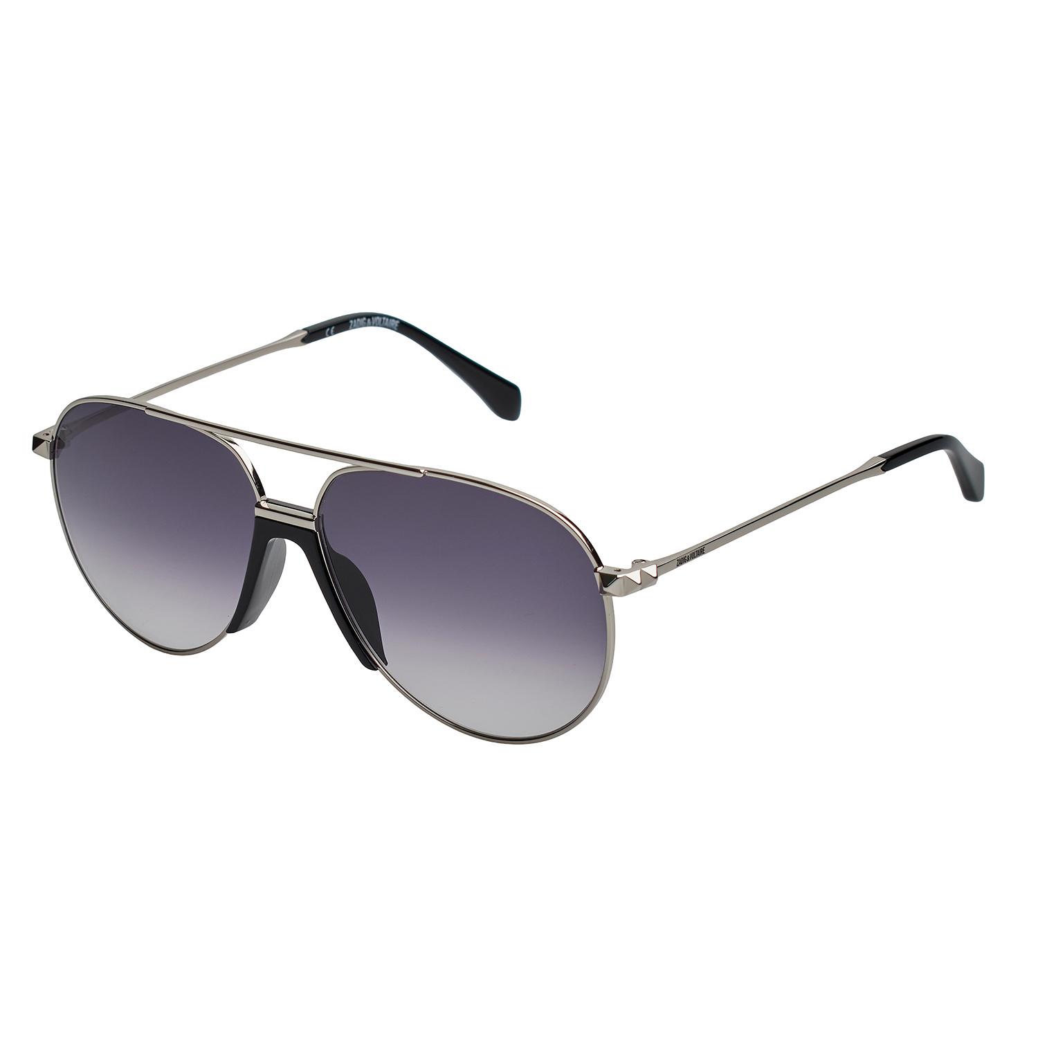 Lunettes de soleil aviateur SZV320 pour hommes et femmes TU argenté