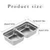 Stainless Steel Snack Containers with Lid 2 Compartment Lunch Box Food Storage Meal Prep Container for Outdoor Camping