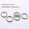 Stainless Steel Double Ring Keychain with Spring Ring for Fishing Gear
