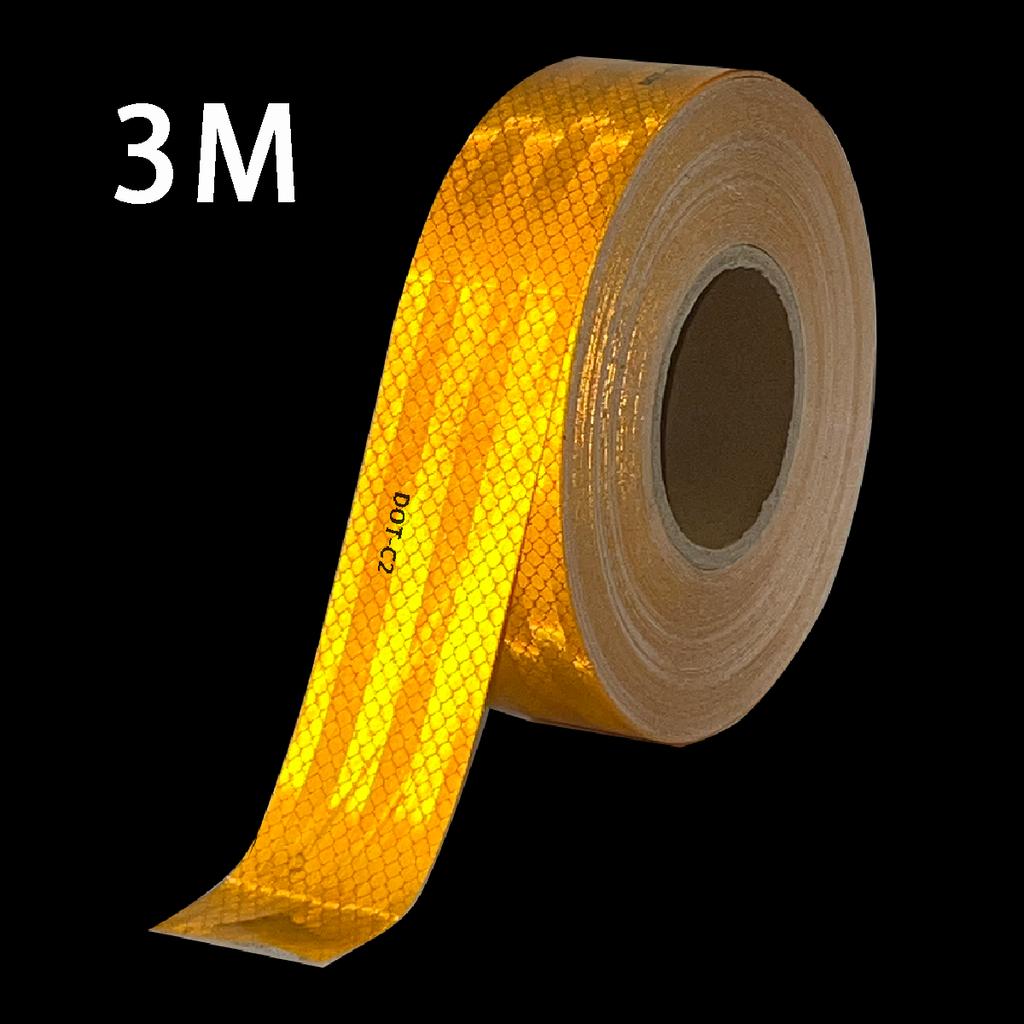 1/3/5/10M DOT-C2 Reflective Safety Tape Yellow Conspicuity Waterproof Reflector Sticker For Vehicles Trailers Boats Sign