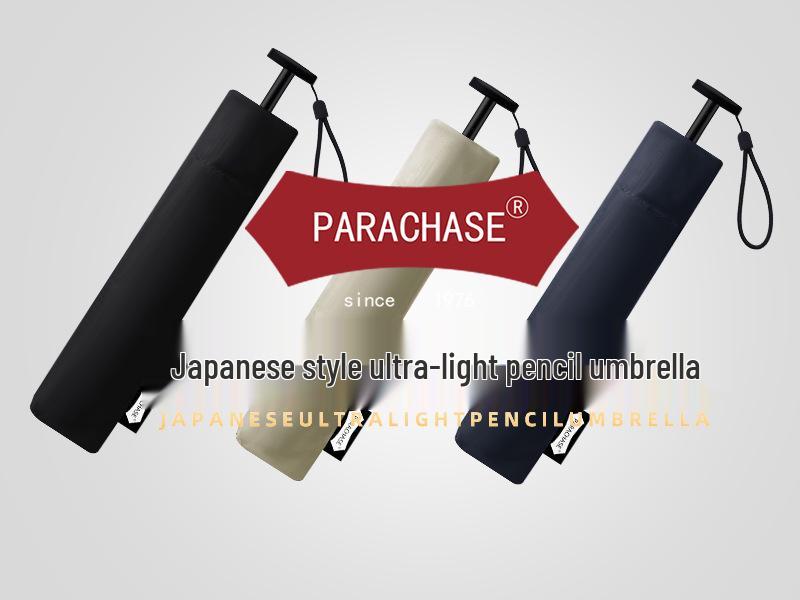 PARACHAS Compact Dual-Use Pencil Umbrella: 111g Portable Sunshade, Sunscreen, Anti-UV Protection