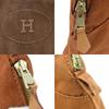 Used HERMES Pouch Bored Pouch TGM Cotton Brown Brown Accessory Case