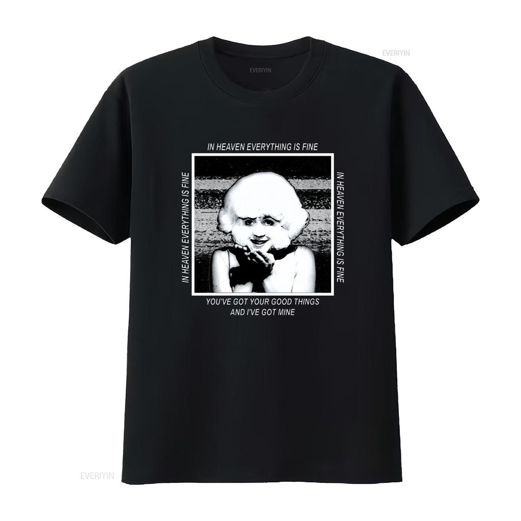 David Lynch Eraserhead Lady Radiator T Shirt Classic Long or s with In Heaven Everything Is Fine Print vintage Washed