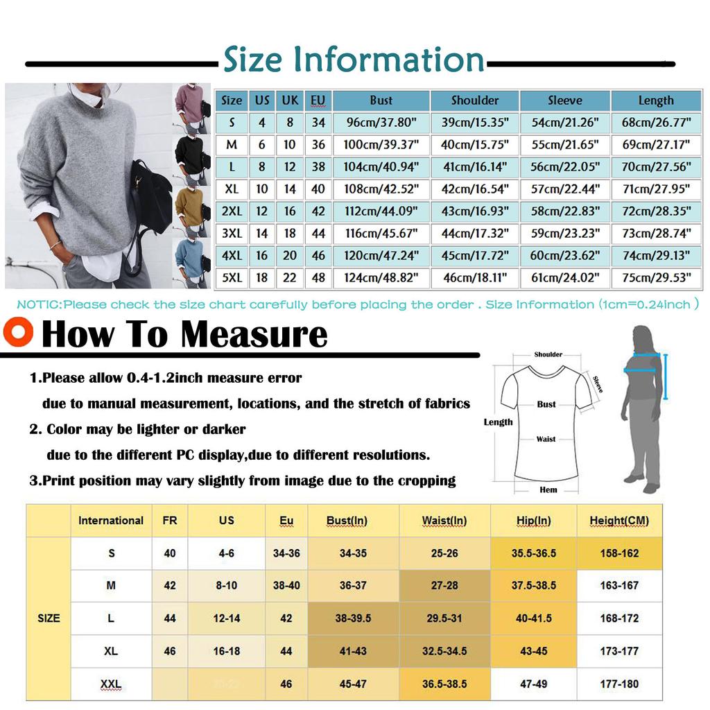 Women's Winter Fashion Long Sleeve Holiday Solid Color Sweater Top Blouse