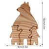 Wooden Bears Family Puzzle Cute Wooden Bear Sculpture Unique Cartoon Home Decor Decorative Desktop Decoration For Mom
