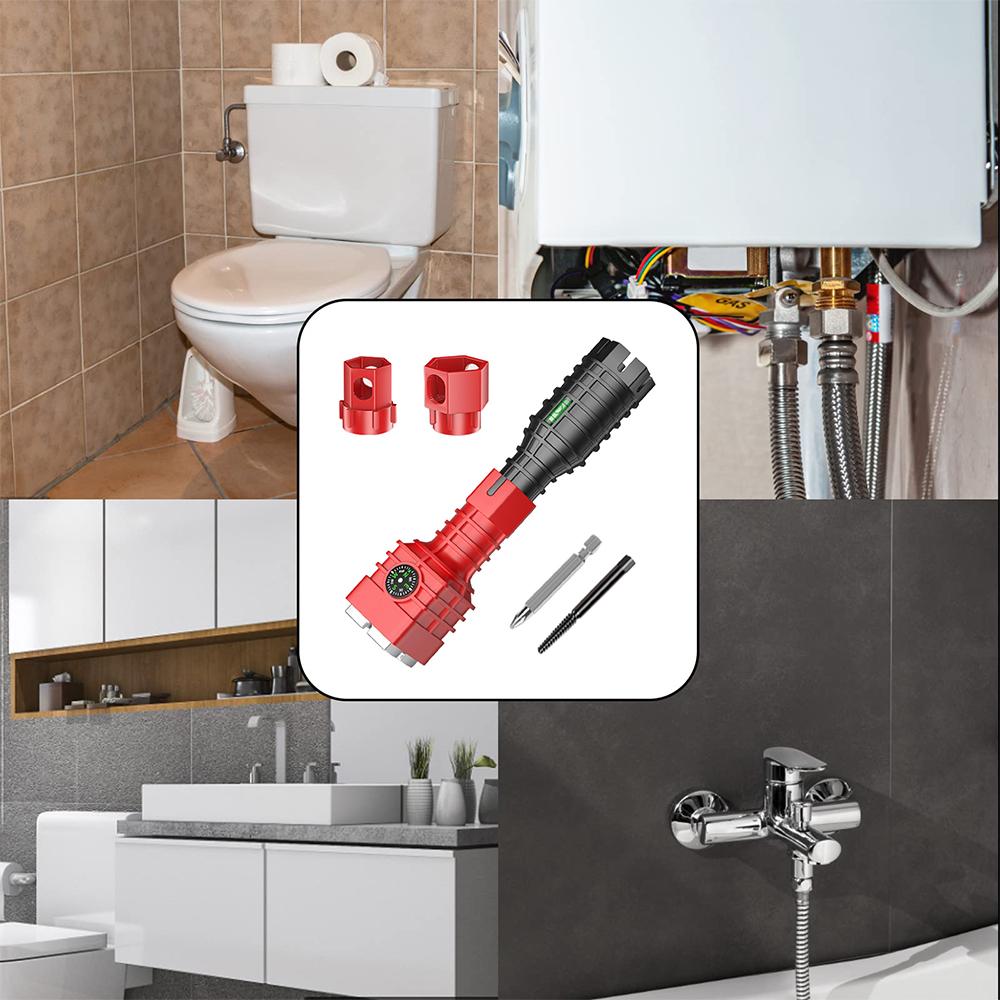 Basin Wrench,24 In 1 Faucet, Sink Installer Tool,Multi-Purpose Plumbing Wrench Faucet Wrench Sink Wrench Plumbers Wrench