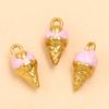 Gold Enamel Stainless Steel Ice Cream Star DIY Jewelry Accessories