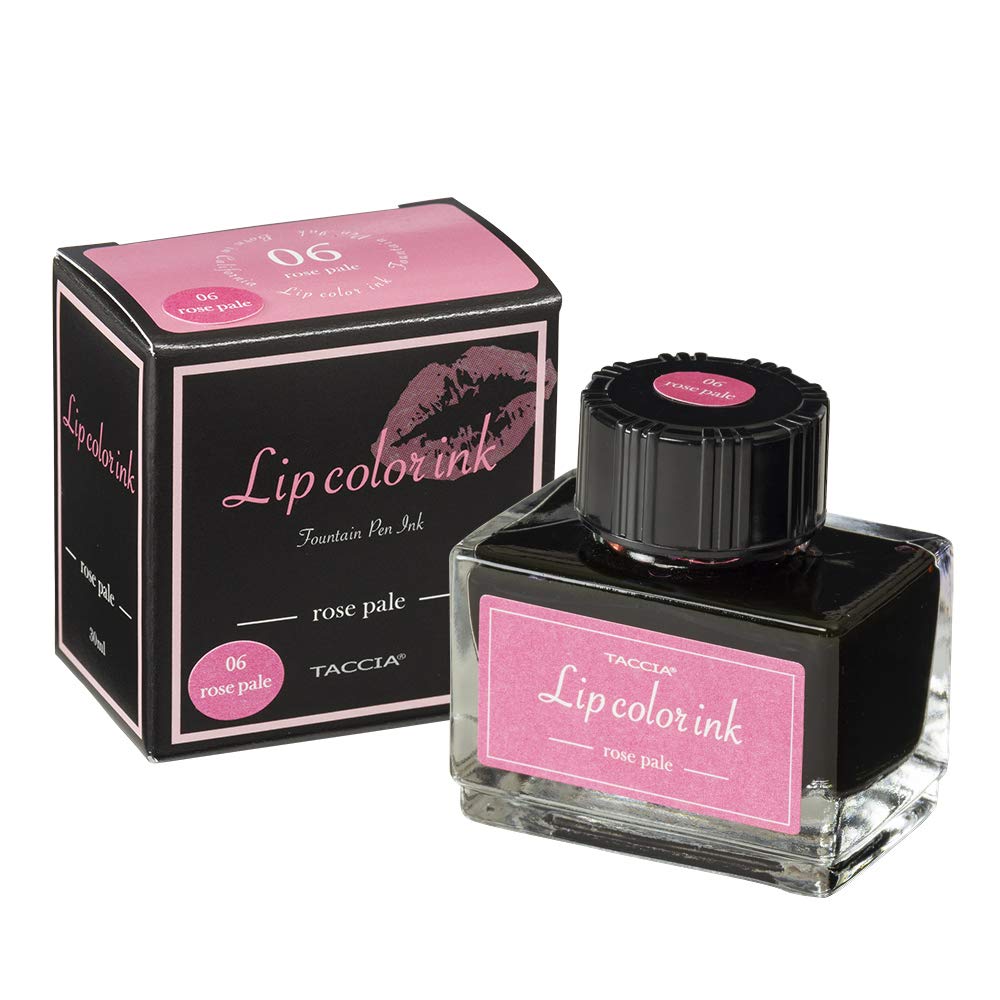 

Nakabayashi TACCIA Fountain Pen Ink, Water-Based Dye Lip Color Ink, Rose Pale, TFPI-WD30-6