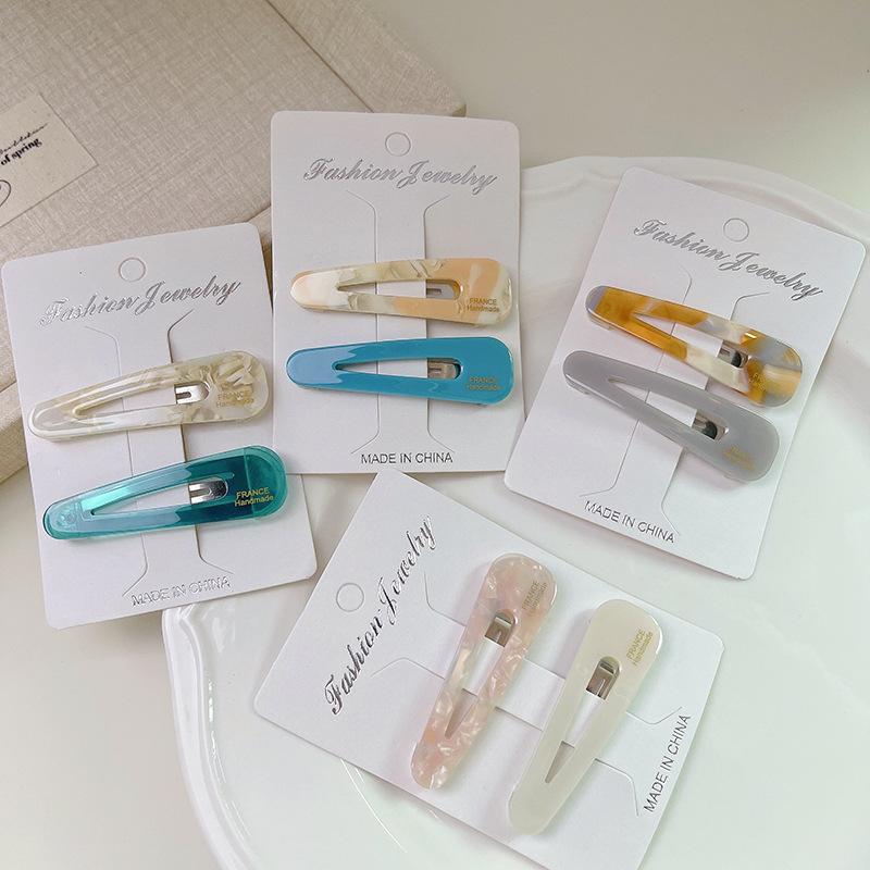 Ins  Simple 5.5cm Candy Colorful  Fringe Clip Exquisite Fashion Acetate Duckbill Clip Hair Accessories For Woman Girls