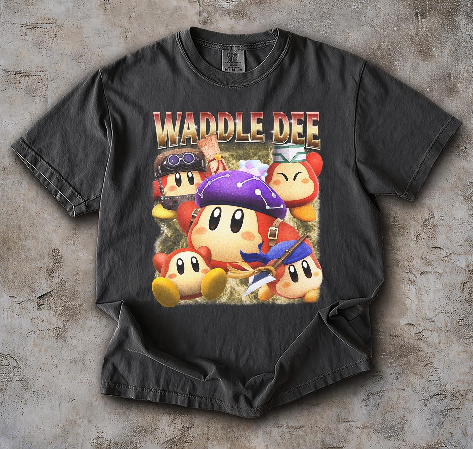Comfort Colors Waddle Dee Shirt, Kirby Nintendo Video Game Graphic Tee, Retro 90s Bootleg Anime T-Shirt, Nintendo Character Fan Gift S