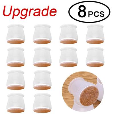 8 Chair Leg Caps Rubber Feet Cover Non-Slip Chair Pad