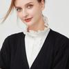 Womens Detachable Fake Collar White Blouses Half Shirt Elegant Ruffled Lace Patchwork French Style Neckwear Accessory