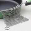 Kitchen Cleaning Ring Stainless Steel Cleaner Chainmail Scrubber Brush Pan Net Home Cookware Reusable Washing Net Cleaning Tool