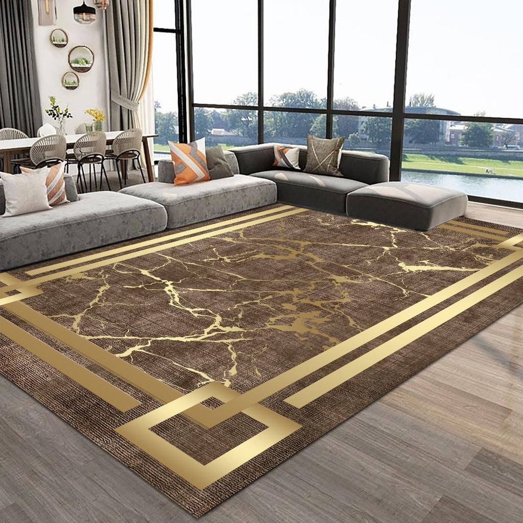 Europe Style Carpet for Living Room Abstract Sofa Table Side Area Rug Luxury Geometric Bedroom Decoration Rug Non Slip Floor Mat