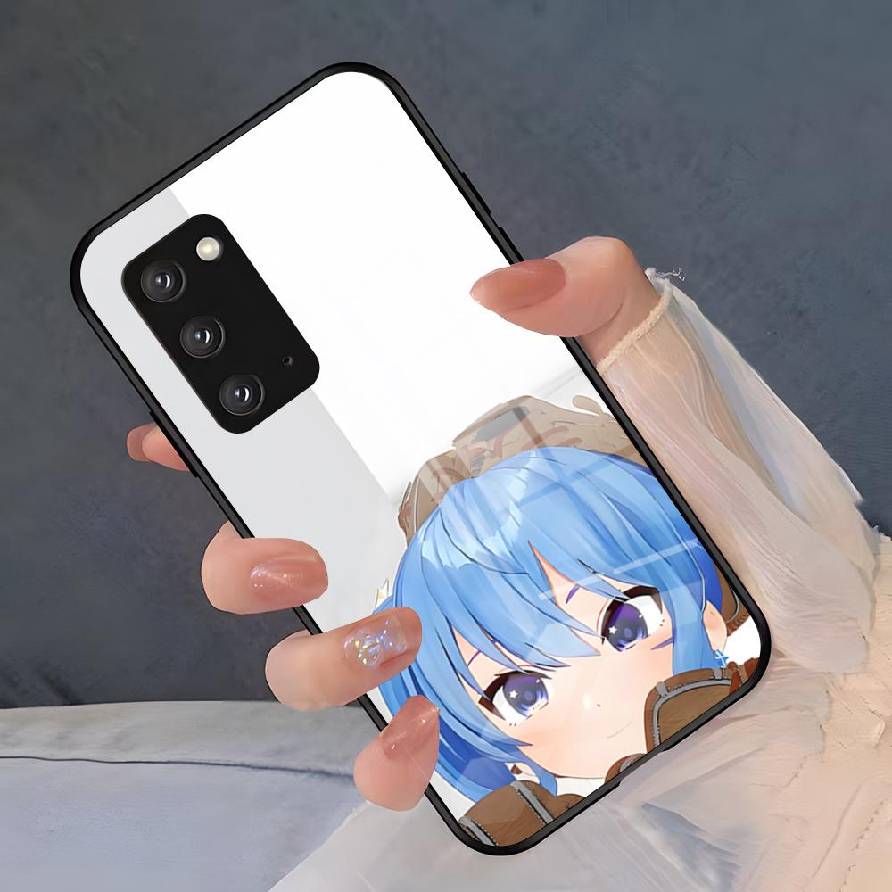 H-Hoshimachi Suisei Handyhülle Für Samsung S26 S25 Plus S20 S20 Plus S22 Ultra S23 FE S21 Plus S21 Ultra Glasabdeckung