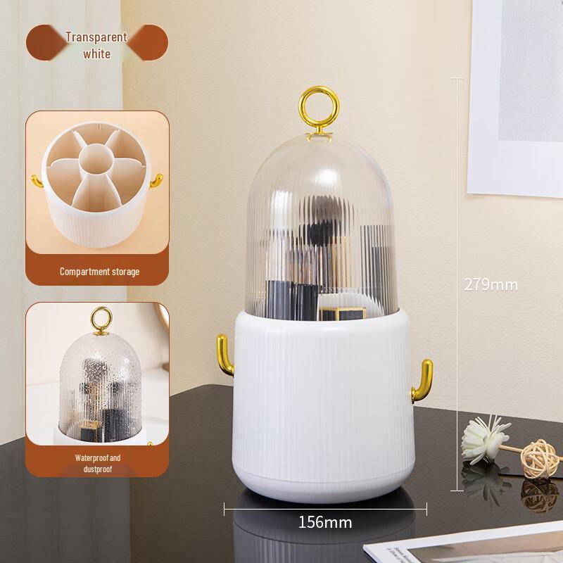 Mrbasket Rotating Dustproof Makeup Brush Holder