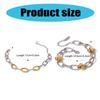 Stainless Steel Double Tone Handmade Bead Chain Bracelet Adjustable Length Wristchain Fashionable Wristwear Jewelry