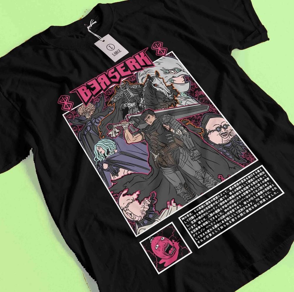 

Berserk T-Shirt, Japanese Anime Tshirt Guts Manga Shirt, Casca Shirt Anime Tee 2XL